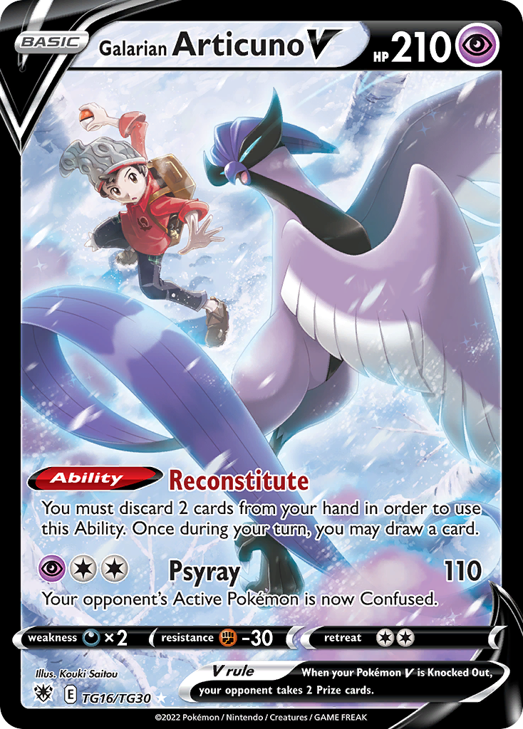Astral Radiance Trainer Gallery Galarian Articuno V #TG16/30